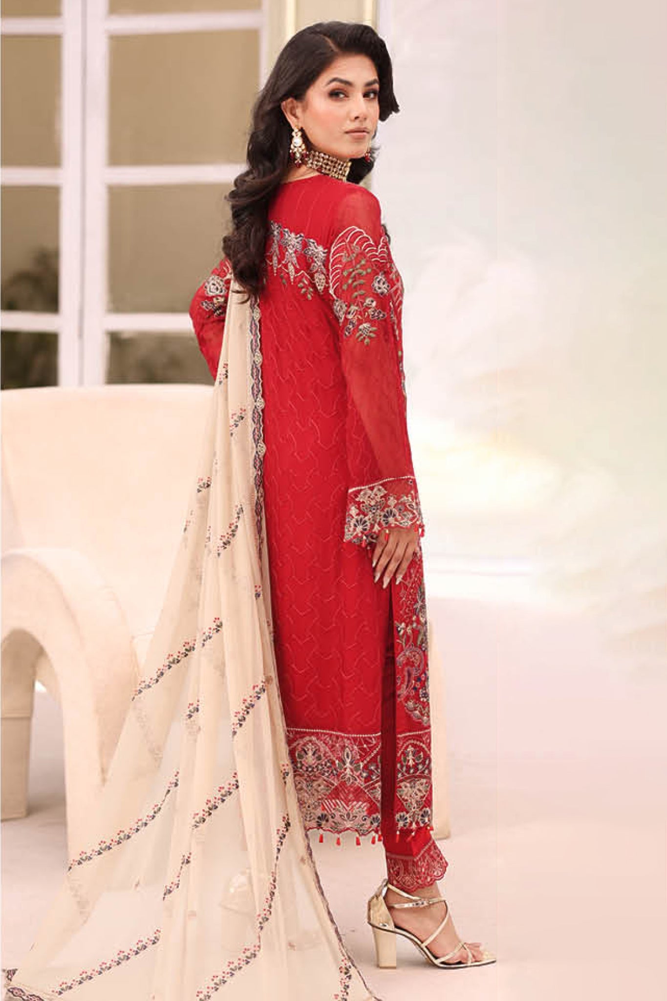 Ramsha Unstitched 3 Piece Luxury Chiffon Vol-27 Collection'2025-F-2711