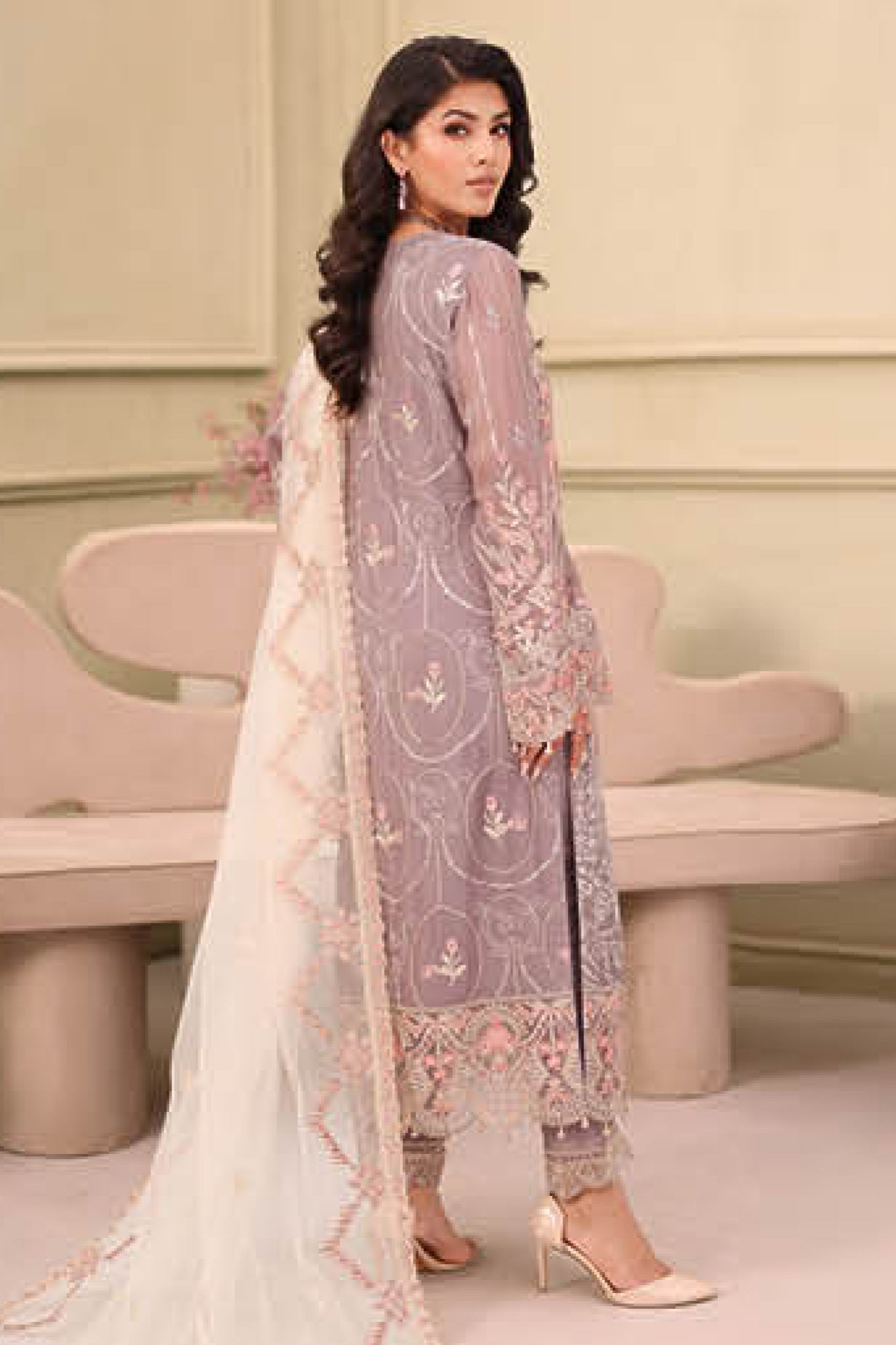 Ramsha Unstitched 3 Piece Luxury Chiffon Vol-27 Collection'2025-F-2712