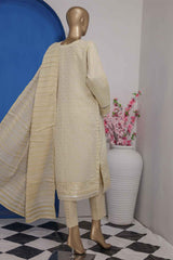 HZ Unstitched 3 Piece Festive Embroidered Jacquard Lawn Suit-FJE-03