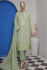 HZ Unstitched 3 Piece Festive Embroidered Jacquard Lawn Suit-FJE-04
