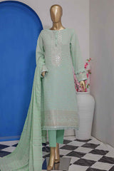 HZ Unstitched 3 Piece Festive Embroidered Jacquard Lawn Suit-FJE-05