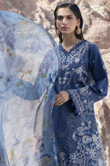 Florent Unstitched 3 Piece Festive Luxury Lawn Suit-FLL-1B