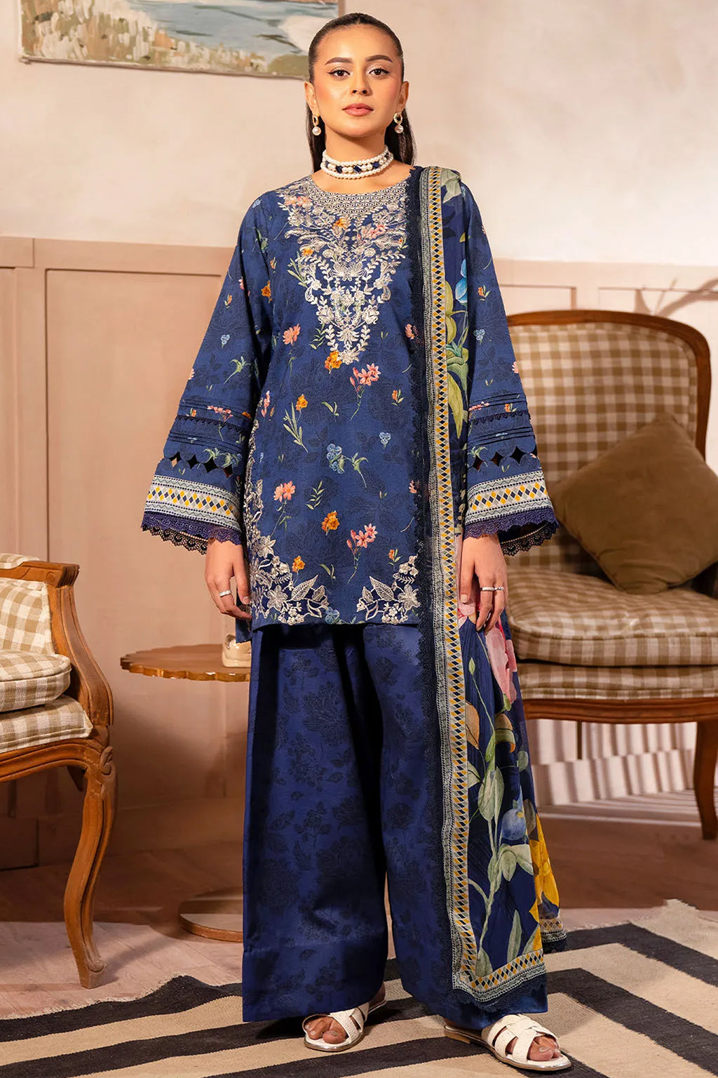 Zync By Florent Unstitched 3 Piece Daily Wear Collection'2025-ZF-08-A