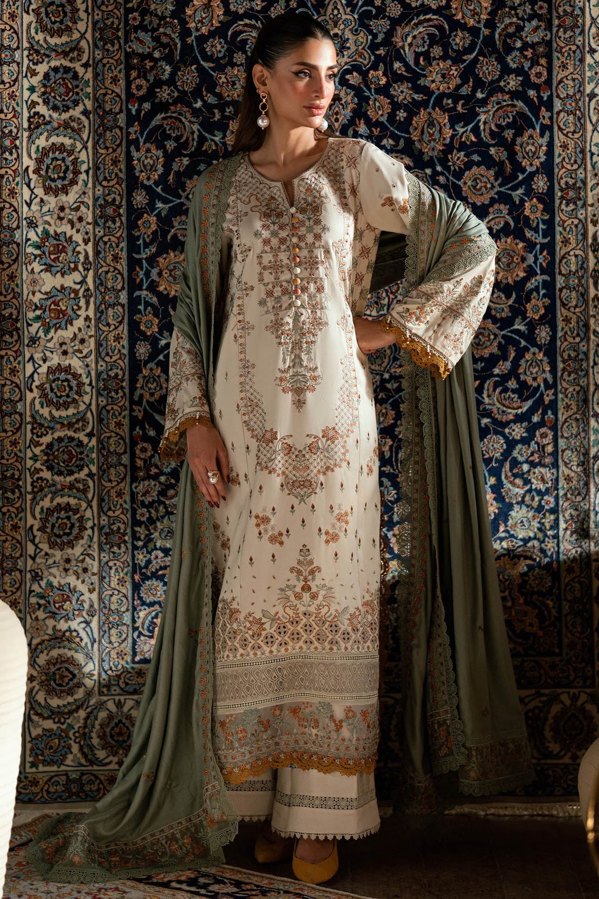 Shades of Winter By Florent Unstitched 3 Piece Marina Twill Collection'2025-FL-1A