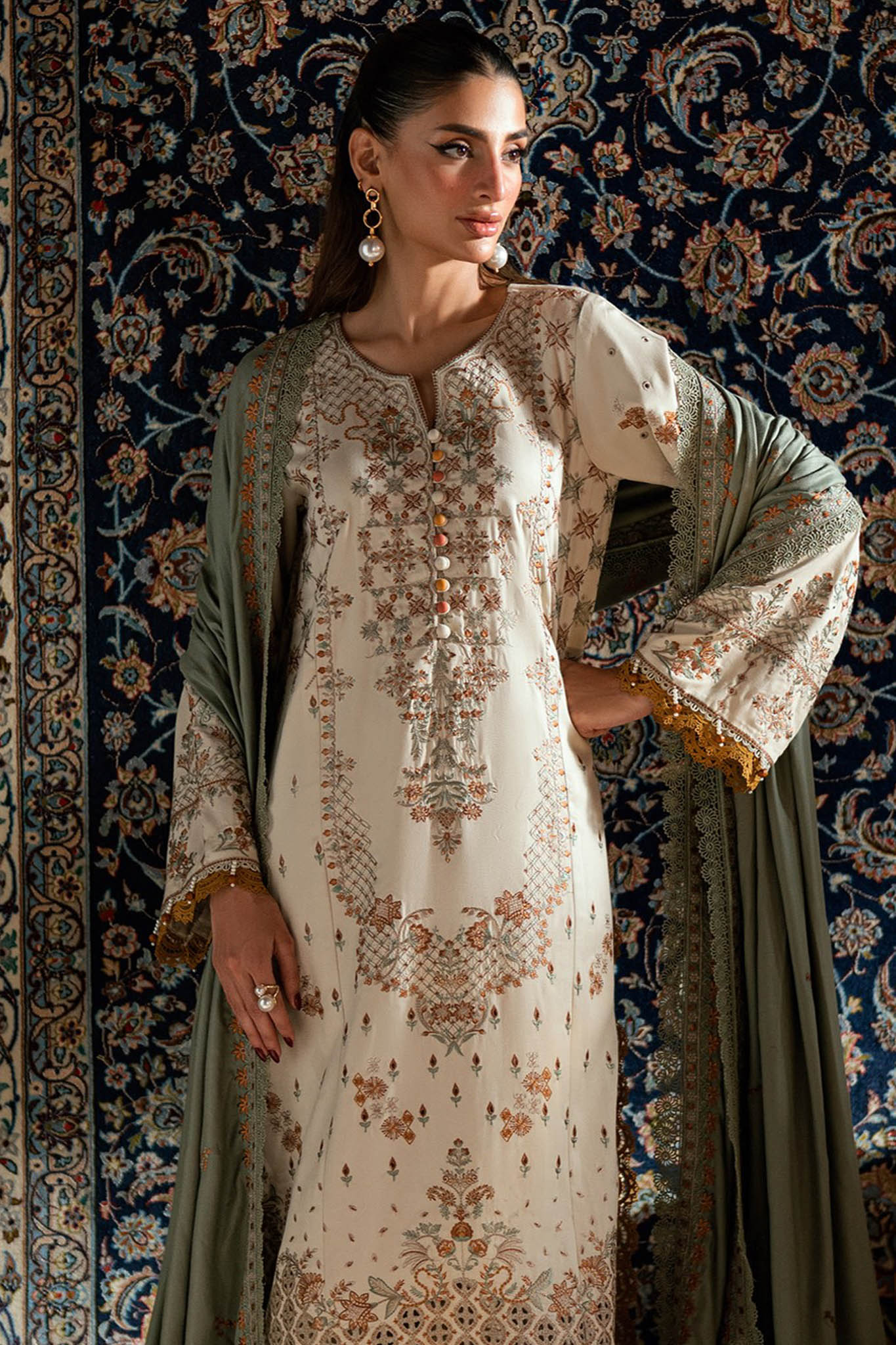 Shades of Winter By Florent Unstitched 3 Piece Marina Twill Collection'2025-FL-1A