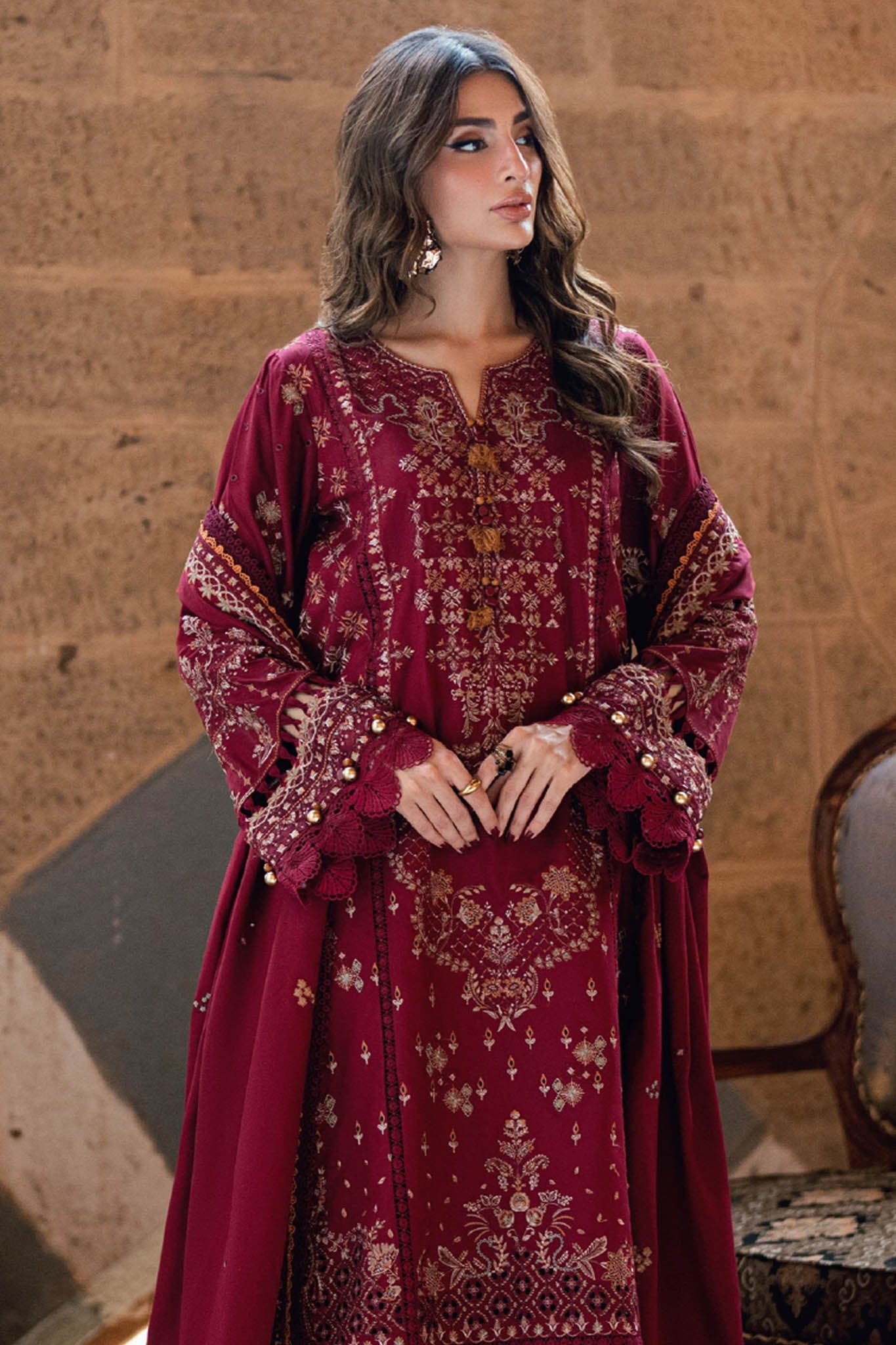 Shades of Winter By Florent Unstitched 3 Piece Marina Twill Collection'2025-FL-1B
