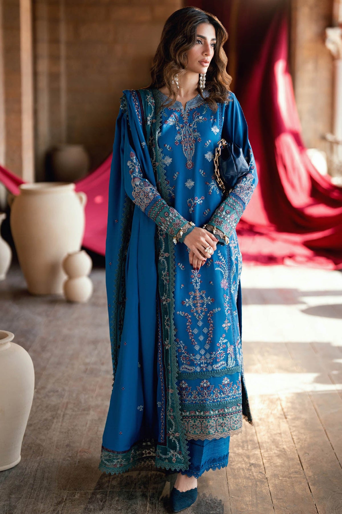 Shades of Winter By Florent Unstitched 3 Piece Marina Twill Collection'2025-FL-3B