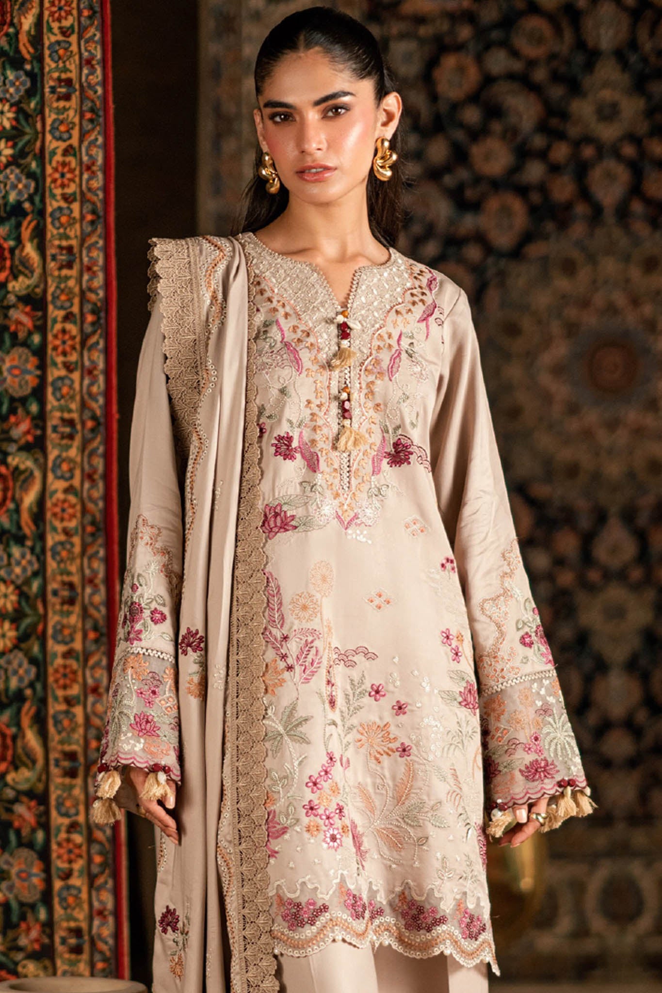 Shades of Winter By Florent Unstitched 3 Piece Marina Twill Collection'2025-FL-4A