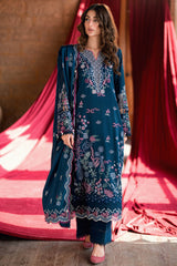 Shades of Winter By Florent Unstitched 3 Piece Marina Twill Suit-FL-4B