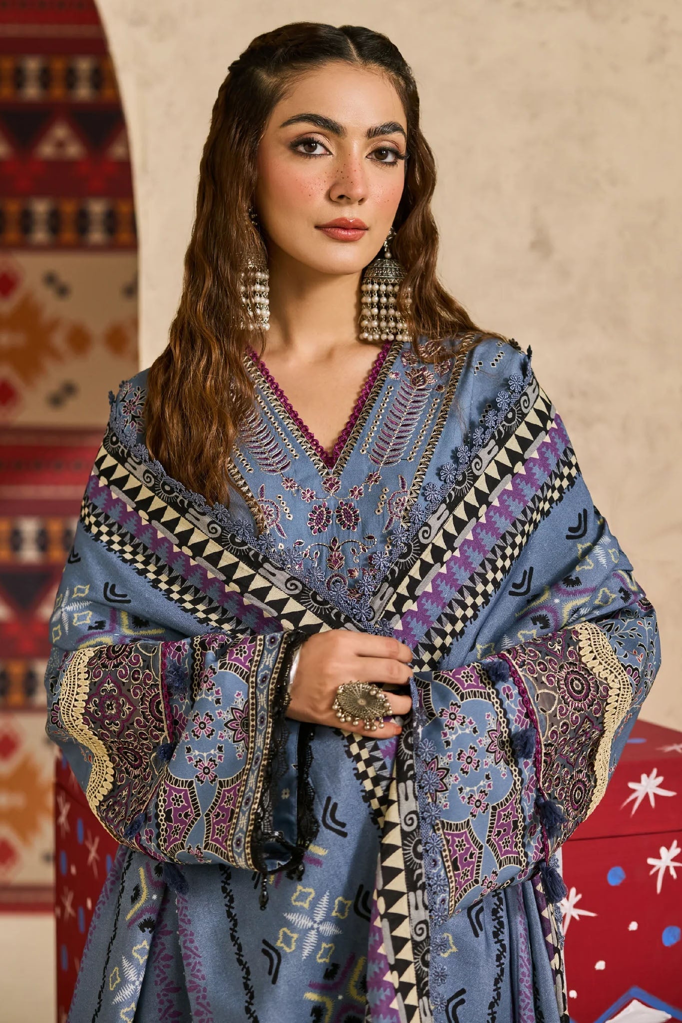 Zync One Nation By Florent Unstitched 3 Piece Winter Vol-01 Collection'2025-FL-06-A