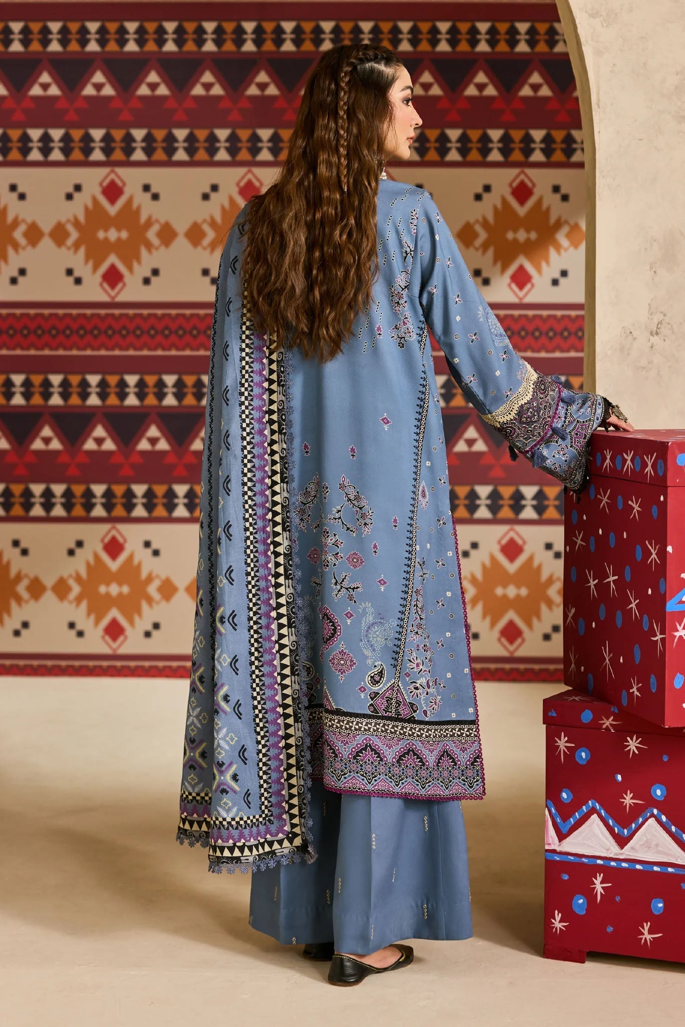 Zync One Nation By Florent Unstitched 3 Piece Winter Vol-01 Collection'2025-FL-06-A