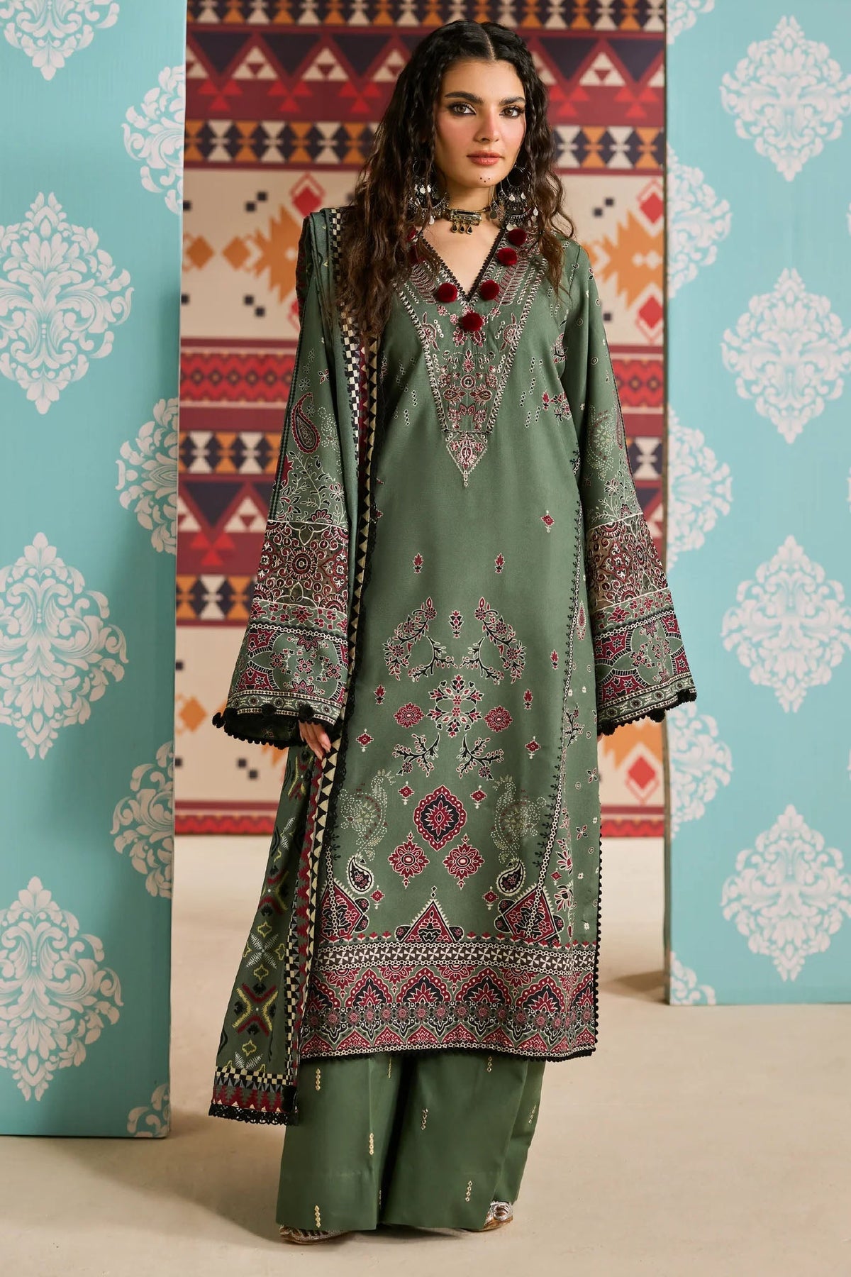 Zync One Nation By Florent Unstitched 3 Piece Winter Vol-01 Collection'2025-FL-06-B