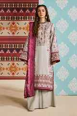 Zync One Nation By Florent Unstitched 3 Piece Winter Vol-01 Suit-FL-07-A
