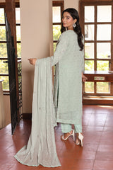 Rang E Khas By Fatima Nehal Stitched 3 Piece Luxury Chiffon Suit-FN-REK-04-Off White