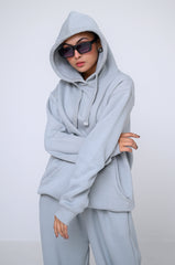 Winter Women Core By Suitsu Stitched Western Suit-Silver Soft Set