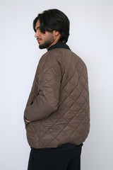 Winter Men's Core By Suitsu Stitched Western Suit-BrownQuilt Puffer