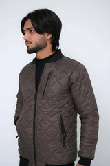 Winter Men's Core By Suitsu Stitched Western Suit-BrownQuilt Puffer
