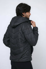 Winter Men's Core By Suitsu Stitched Western Suit-Black Shield Puffer