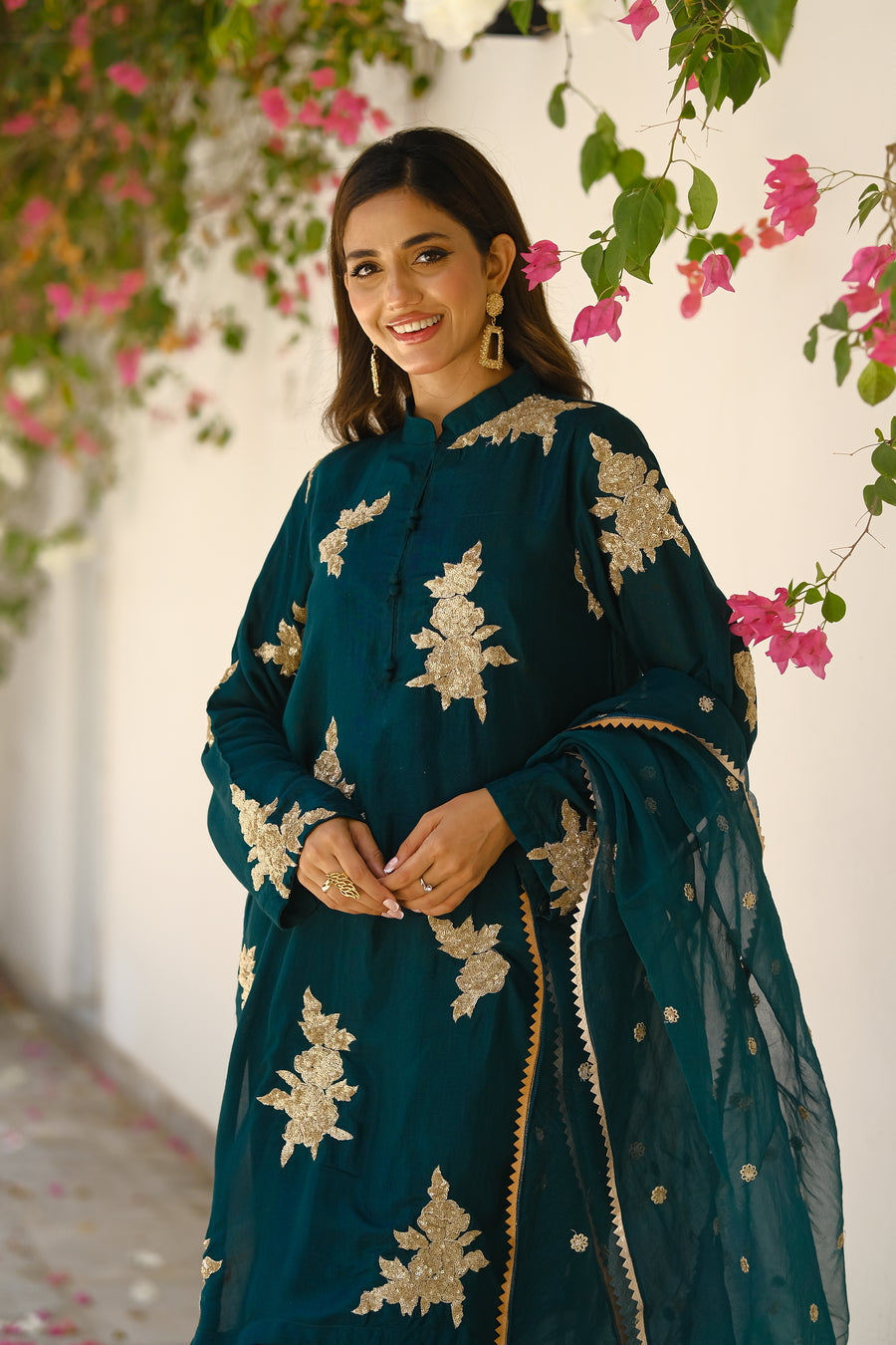Sprinkles Stitched 3 Piece Formals Luxury Festive Women Collection'2025-Teal Temptation 3pcs- Embroidered