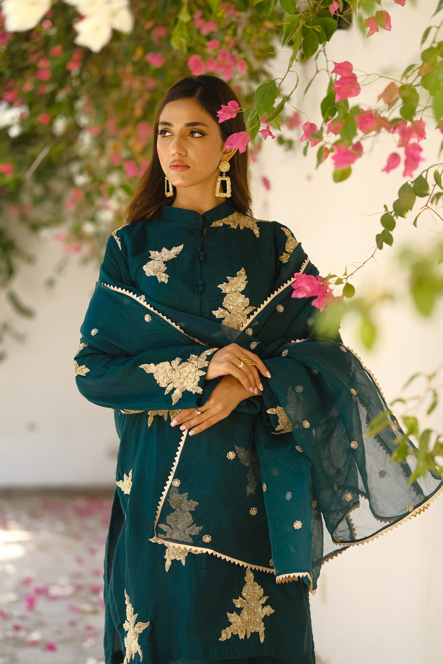 Sprinkles Stitched 3 Piece Formals Luxury Festive Women Collection'2025-Teal Temptation 3pcs- Embroidered
