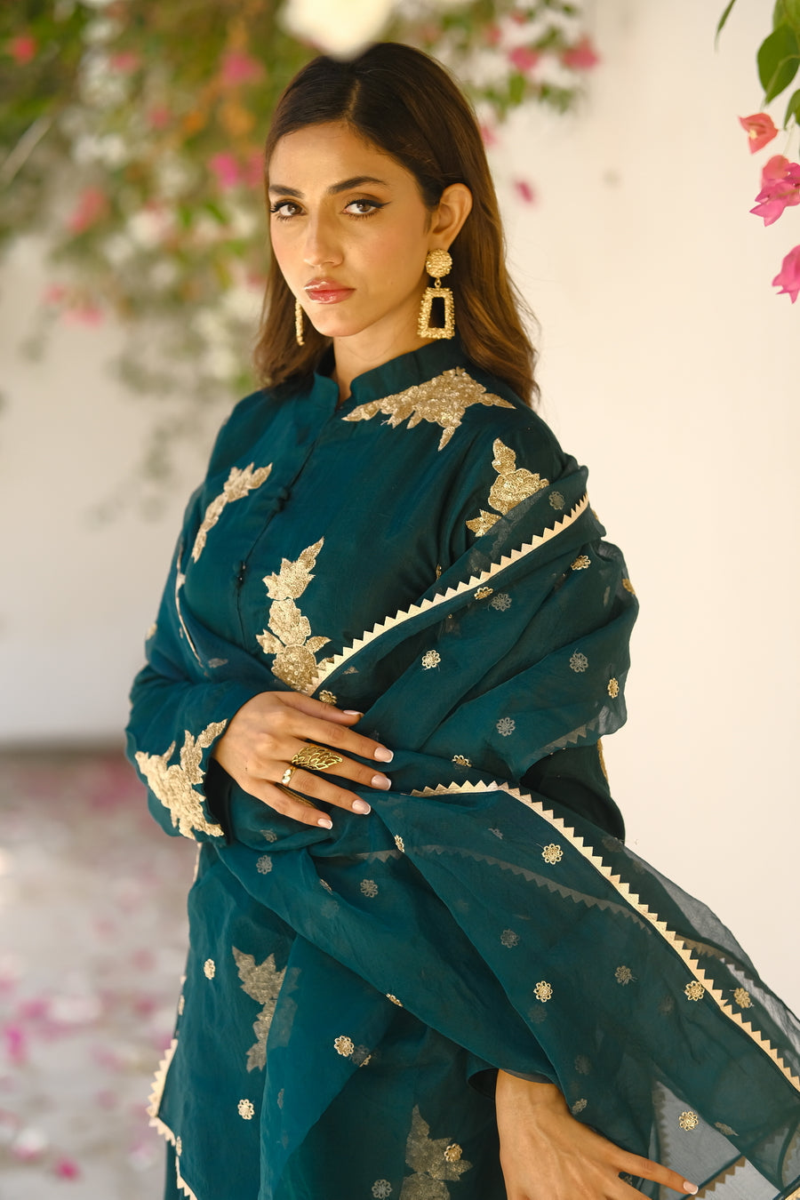 Sprinkles Stitched 3 Piece Formals Luxury Festive Women Collection'2025-Teal Temptation 3pcs- Embroidered