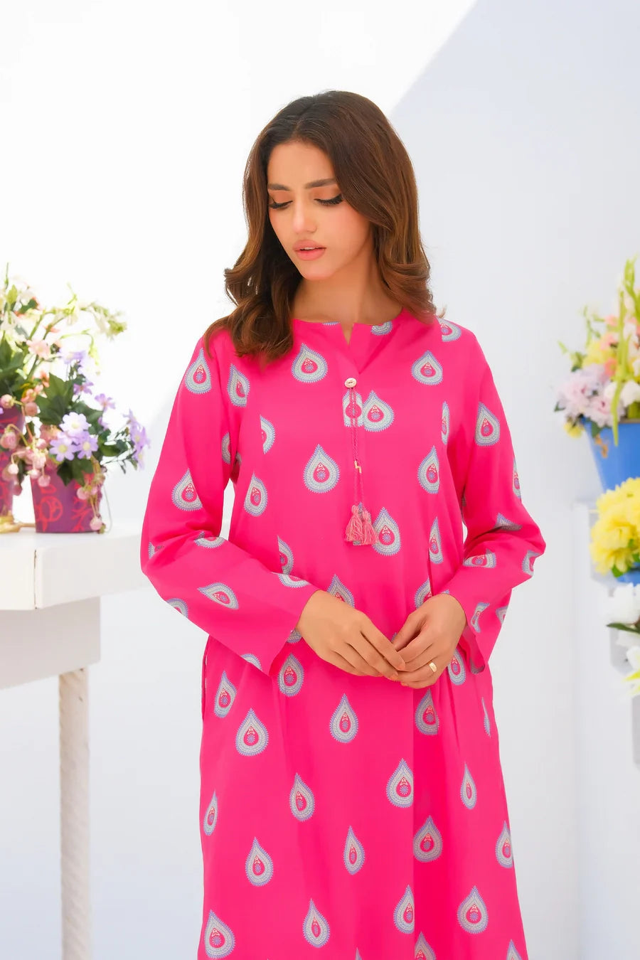 Dhaga Stitched 2 Piece Lawn Collection'2025-Matching separate 0012