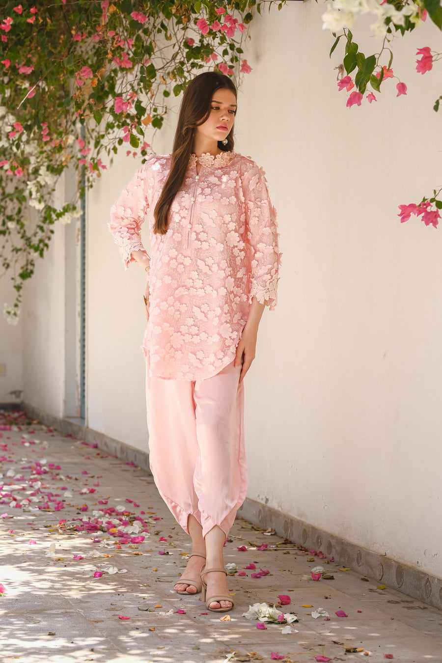 Sprinkles Stitched 2 Piece Formals Luxury Festive Women Collection'2025-Garden Grace 3D Flower - 2pcs