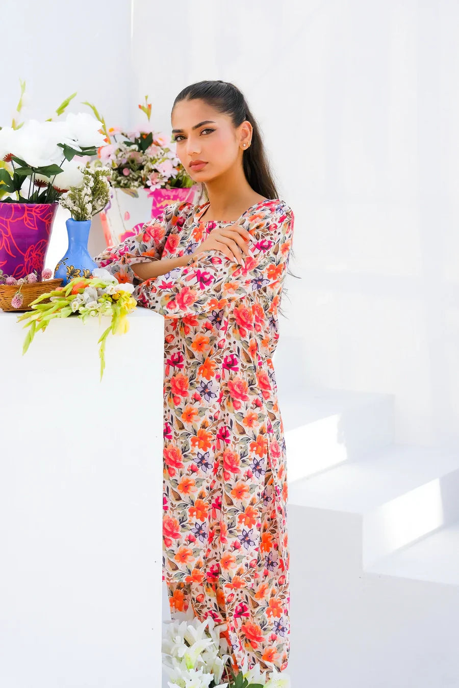 Dhaga Stitched 2 Piece Lawn Collection'2025-Matching separate 0021
