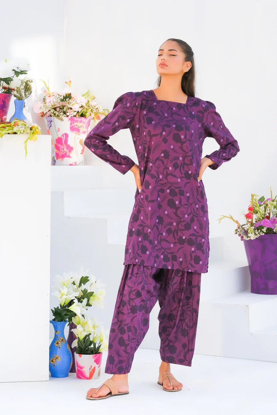 Dhaga Stitched 2 Piece Lawn Collection'2025-Matching separate 0025