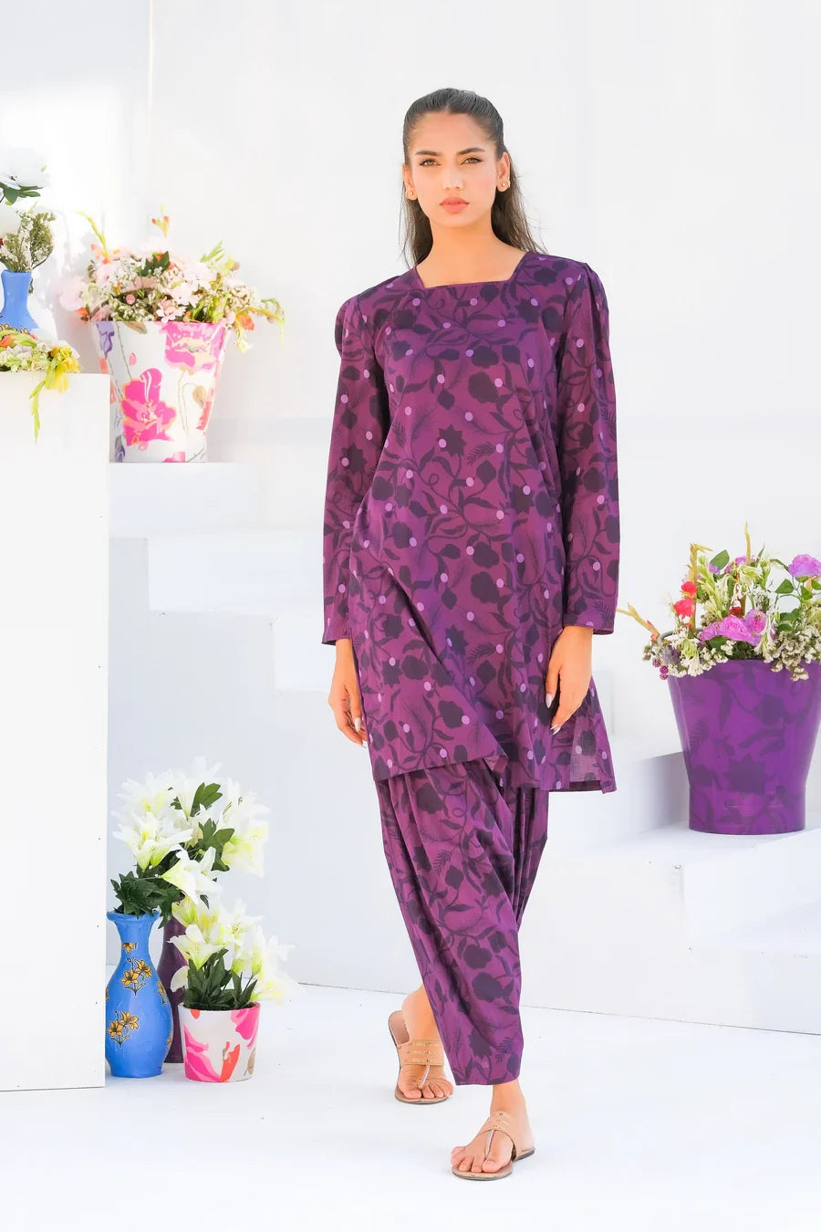 Dhaga Stitched 2 Piece Lawn Collection'2025-Matching separate 0025