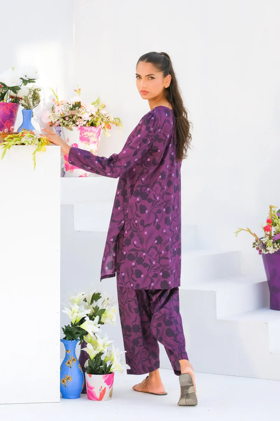 Dhaga Stitched 2 Piece Lawn Collection'2025-Matching separate 0025