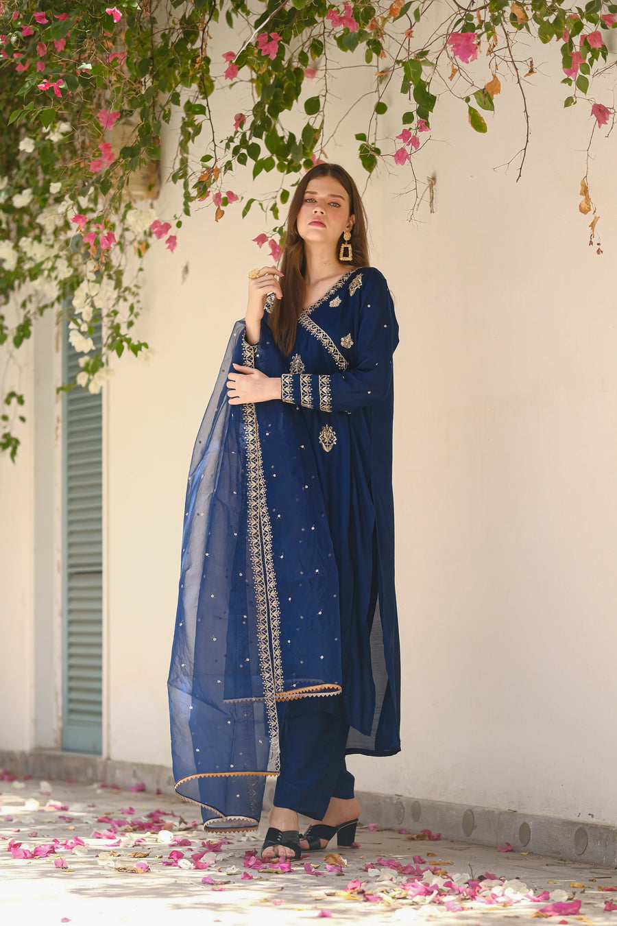 Sprinkles Stitched 3 Piece Formals Luxury Festive Women Collection'2025-Midnight Glam 3pcs- Embroidered
