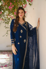 Sprinkles Stitched 3 Piece Formals Luxury Festive Women Collection'2025-Midnight Glam 3pcs- Embroidered