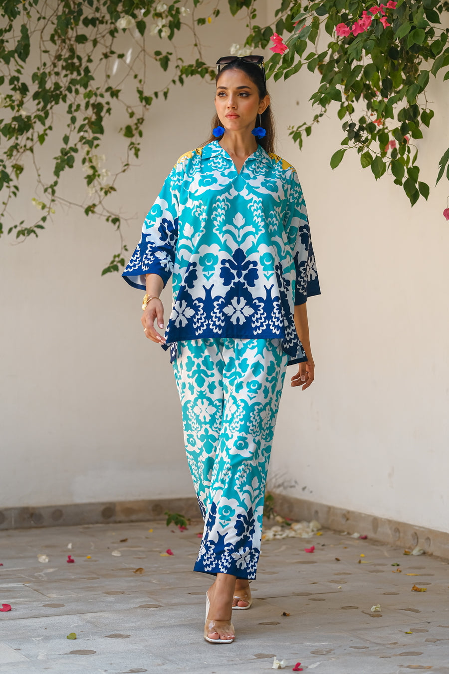 Sprinkles Stitched 2 Piece Summer Co Ord Sets Women Collection'2025-Lagoon