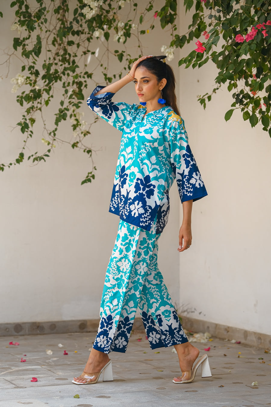 Sprinkles Stitched 2 Piece Summer Co Ord Sets Women Collection'2025-Lagoon