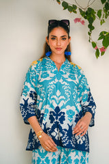 Sprinkles Stitched 2 Piece Summer Co Ord Sets Women Collection'2025-Lagoon