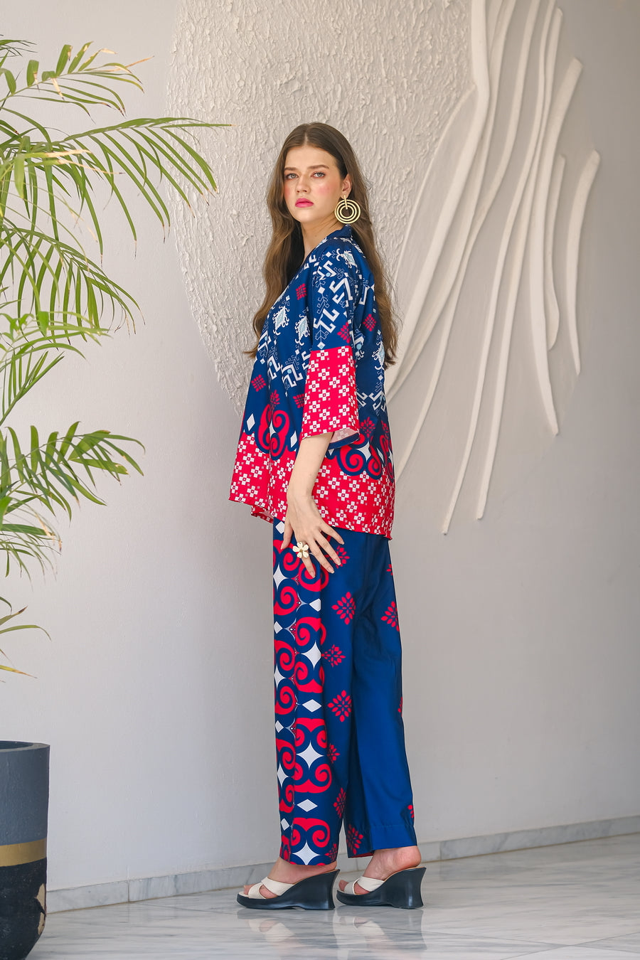 Sprinkles Stitched 2 Piece Summer Co Ord Sets Women Collection'2025-Sapphire
