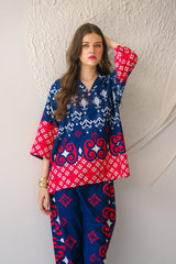 Sprinkles Stitched 2 Piece Summer Co Ord Sets Women Collection'2025-Sapphire