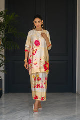 Sprinkles Stitched 2 Piece Summer Co Ords Women Collection'2025-Petals - 2-Piece Silk