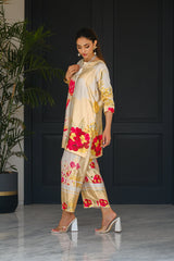 Sprinkles Stitched 2 Piece Summer Co Ords Women Collection'2025-Petals - 2-Piece Silk