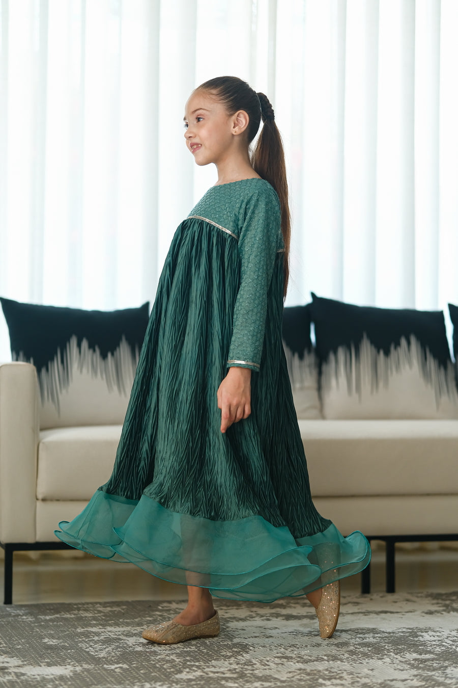 Sprinkles Stitched 1 Piece Formals Shirts Kids Collection'2025-Noor - 1pcs Embellished