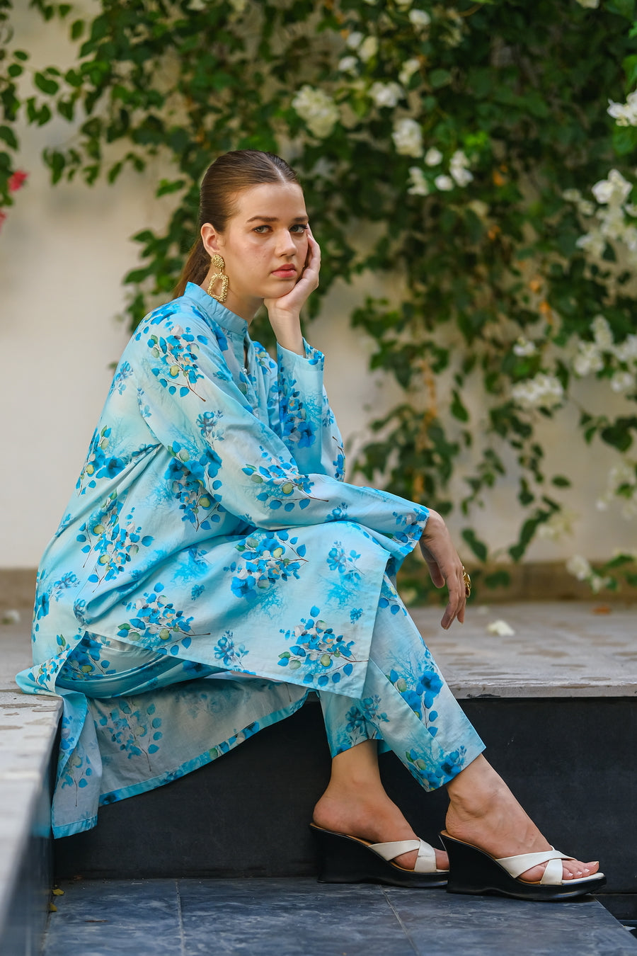 Sprinkles Stitched 2 Piece Summer Luxury Lawn Women Collection'2025-Seaside - 2-Piece Luxury Lawn Set