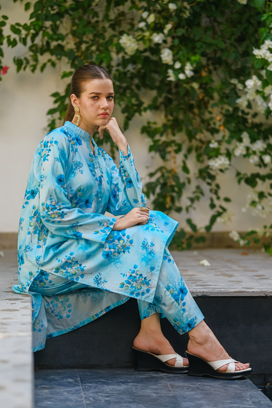 Sprinkles Stitched 2 Piece Summer Luxury Lawn Women Collection'2025-Seaside - 2-Piece Luxury Lawn Set