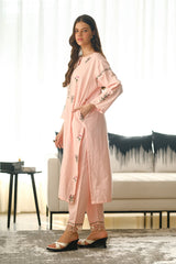 Sprinkles Stitched 2 Piece Summer Co Ord Sets Women Collection'2025-Pastel Bloom - 2pcs - Embroidered