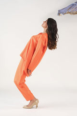 Sprinkles Stitched 2 Piece Summer Co Ord Sets Women Collection'2025-Tangerine