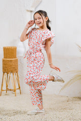 Sprinkles Stitched 2 Piece Summer Co Ord Sets Kids Collection'2025-Cherry Blossom Bliss - 2pcs