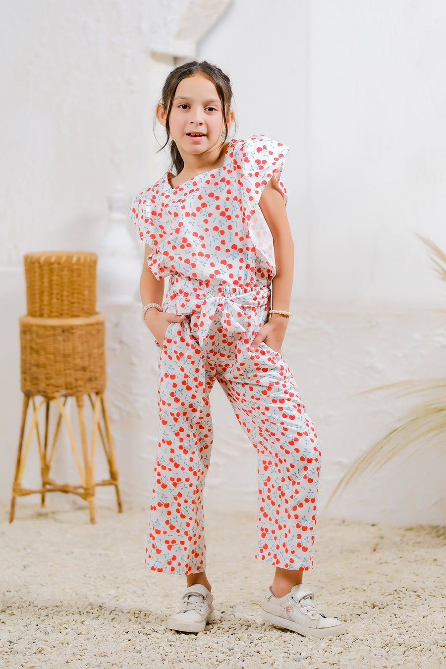 Sprinkles Stitched 2 Piece Summer Co Ord Sets Kids Collection'2025-Cherry Blossom Bliss - 2pcs