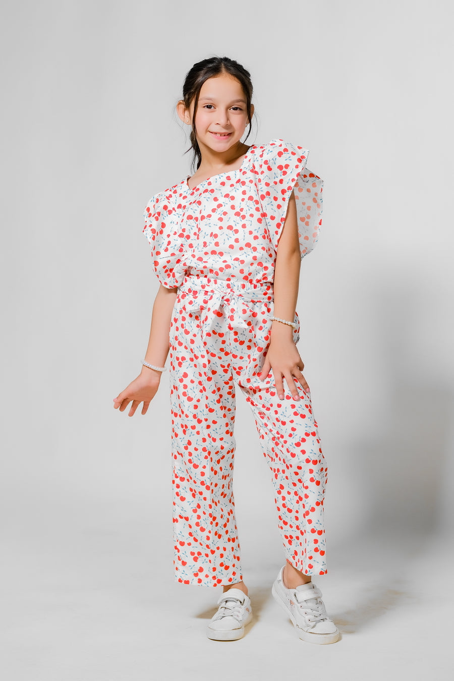 Sprinkles Stitched 2 Piece Summer Co Ord Sets Kids Collection'2025-Cherry Blossom Bliss - 2pcs