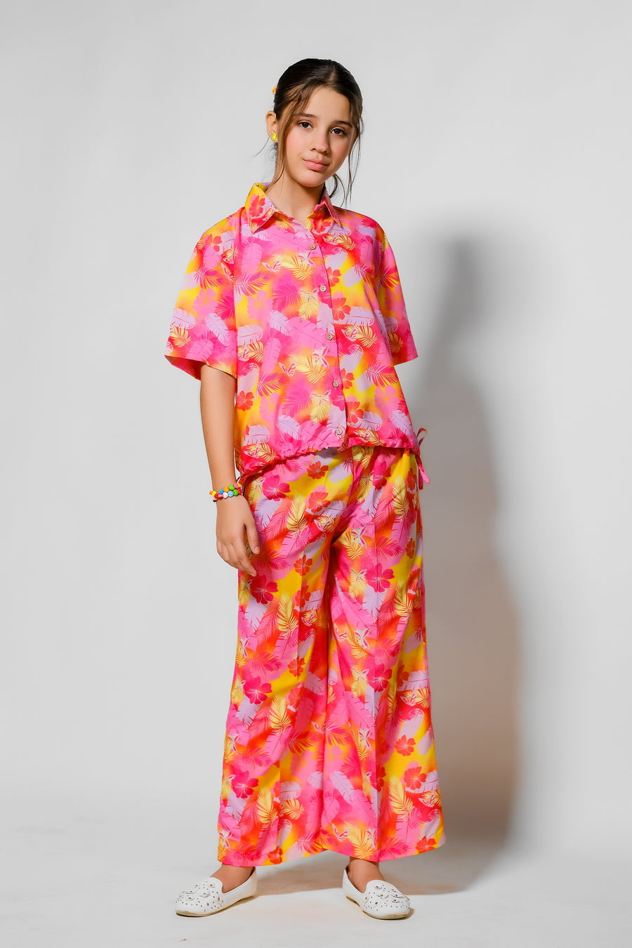 Sprinkles Stitched 2 Piece Summer Co Ord Sets Kids Collection'2025-Tropical Sunset - 2pcs