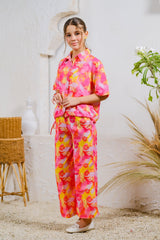 Sprinkles Stitched 2 Piece Summer Co Ord Sets Kids Collection'2025-Tropical Sunset - 2pcs